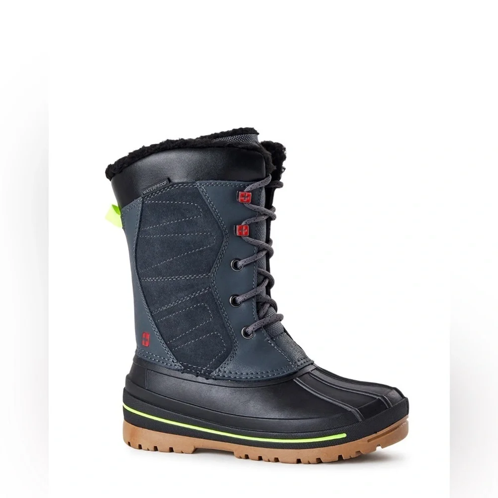 Swiss Tech Kids Boots - Black and Green